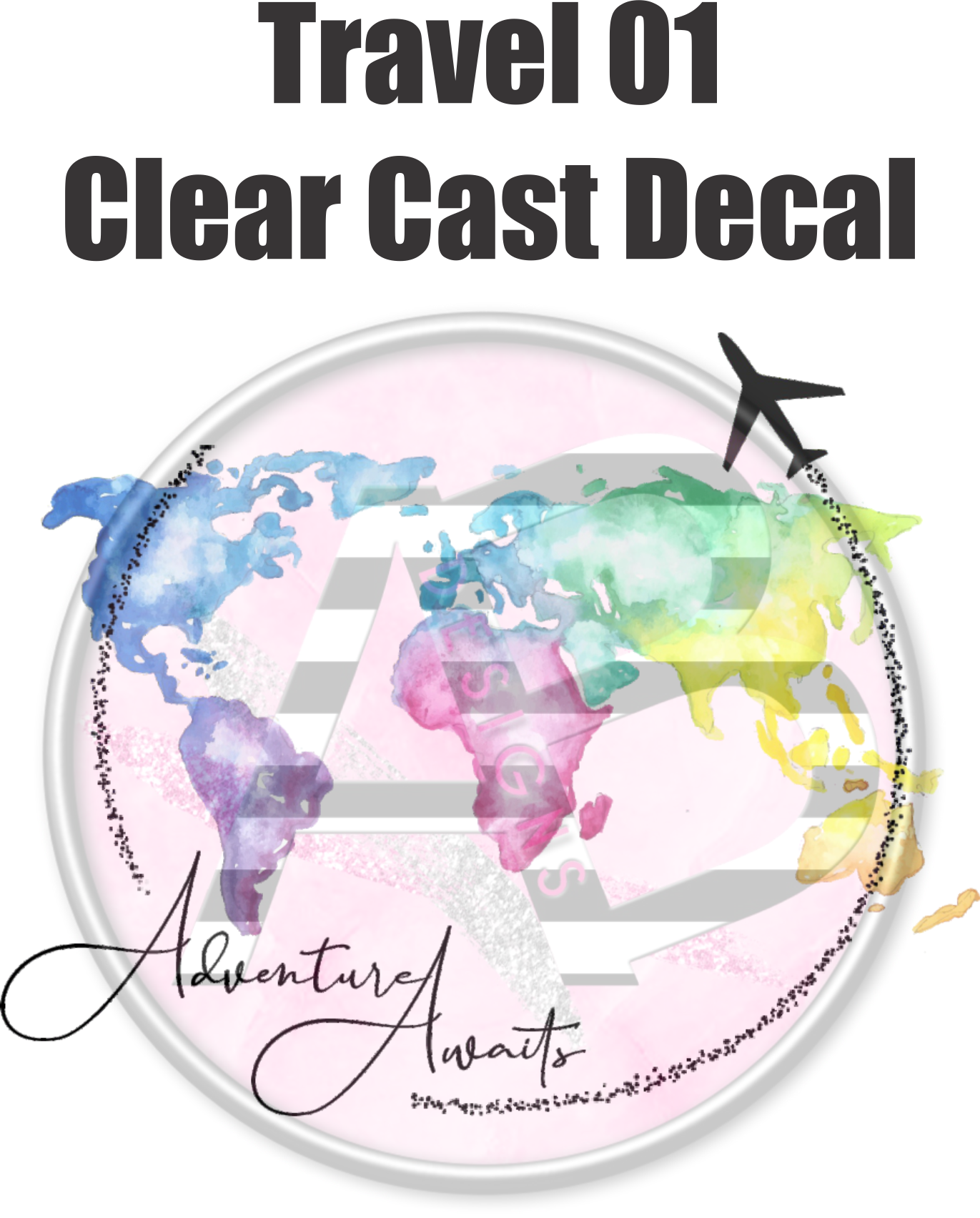 Travel 01 - Clear Cast Decal