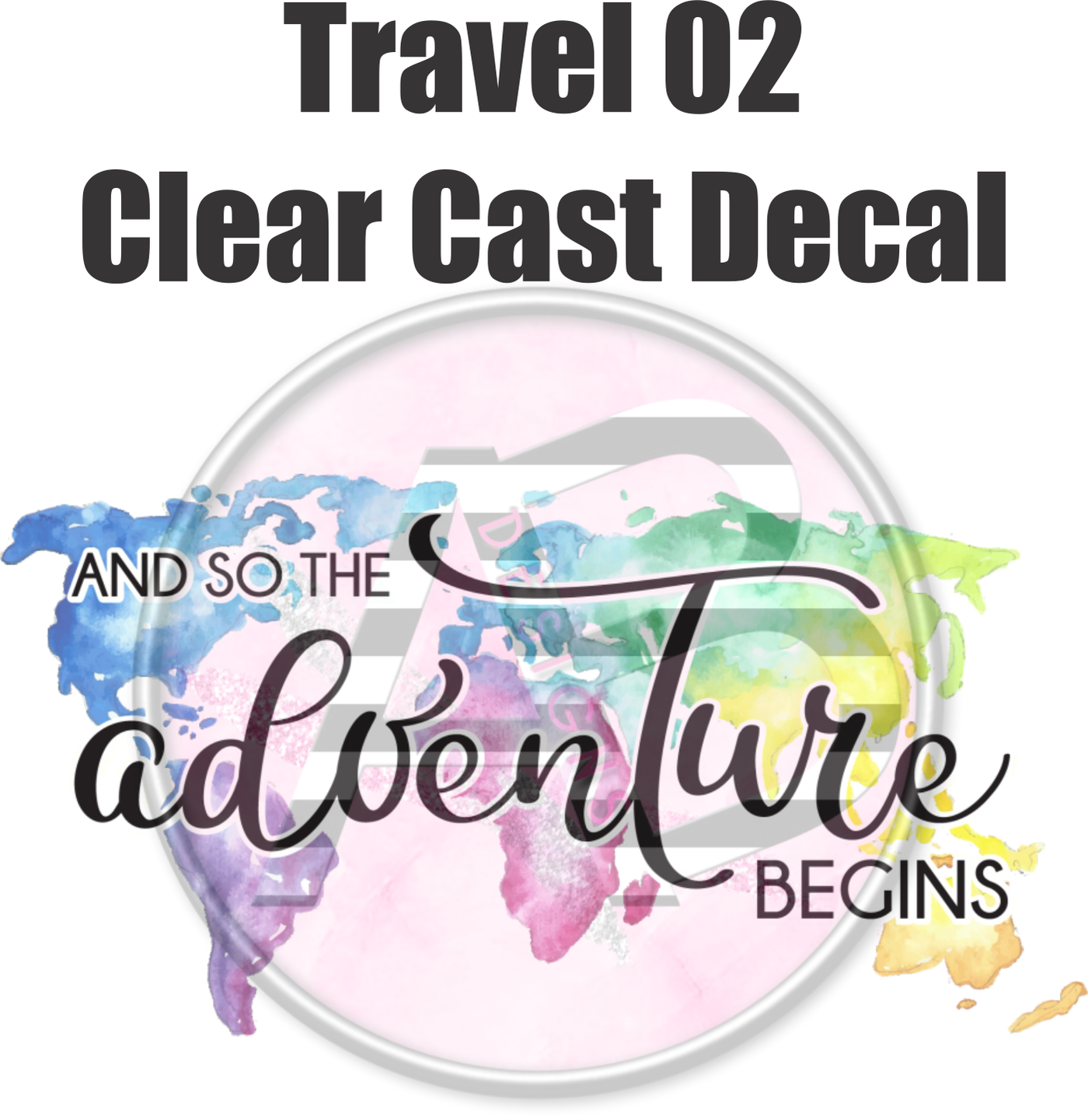 Travel 02 - Clear Cast Decal