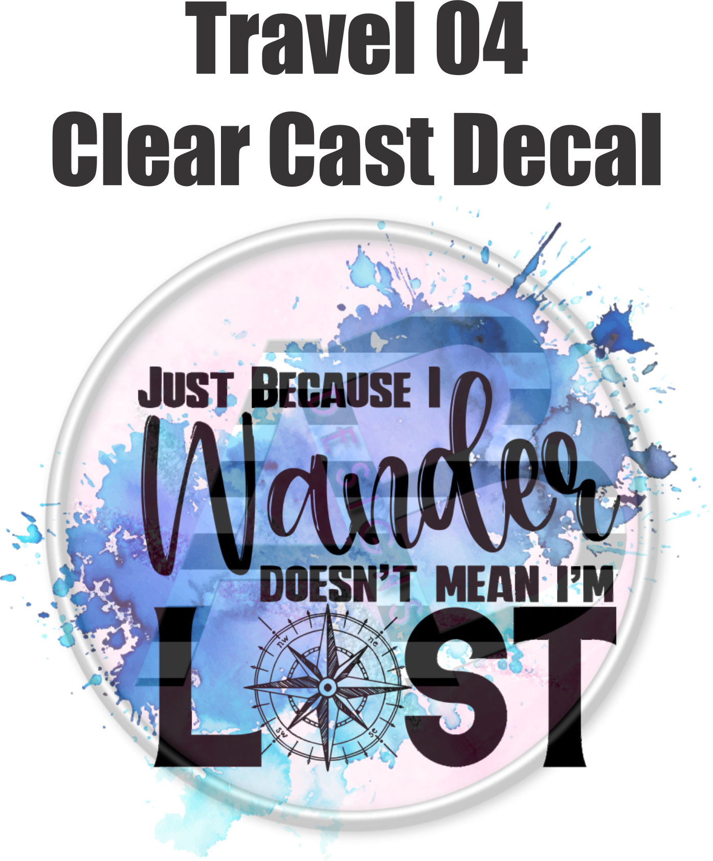 Travel 04 - Clear Cast Decal