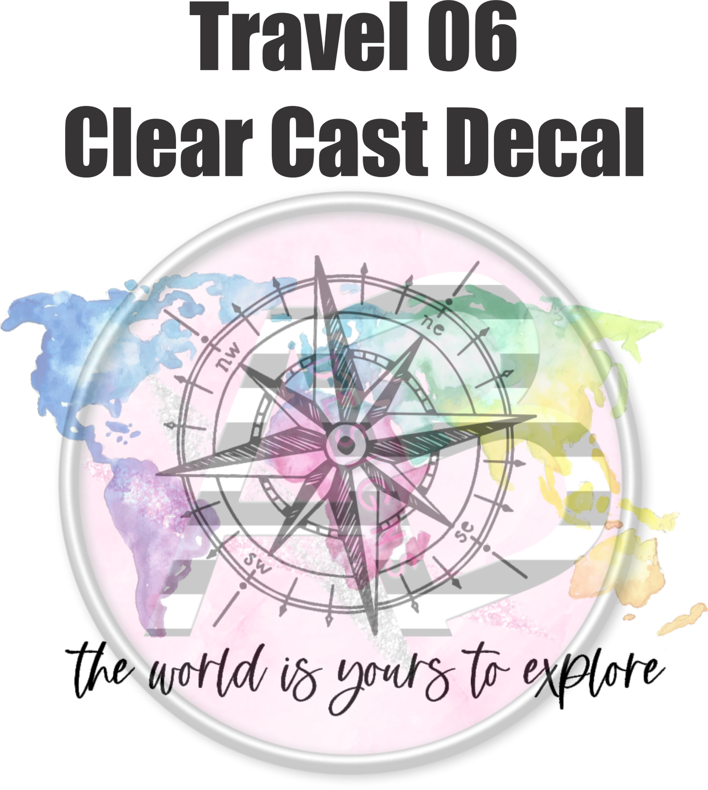 Travel 06 - Clear Cast Decal