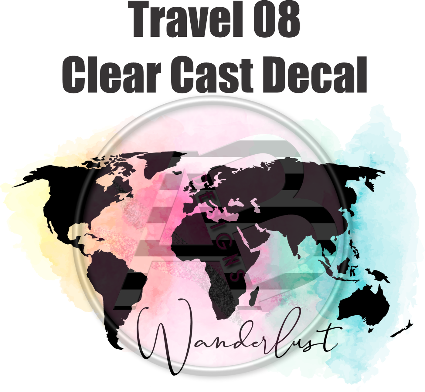 Travel 08 - Clear Cast Decal