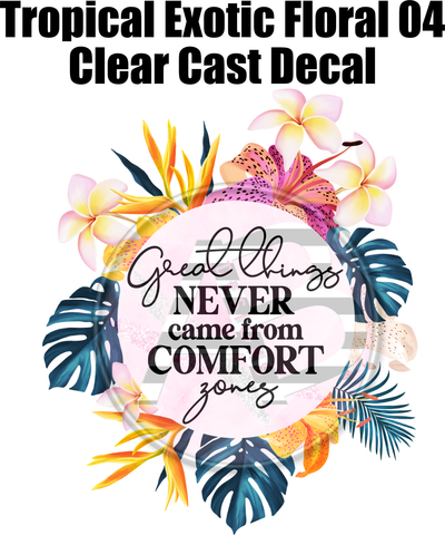 Tropical Exotic Floral 04 - Clear Cast Decal