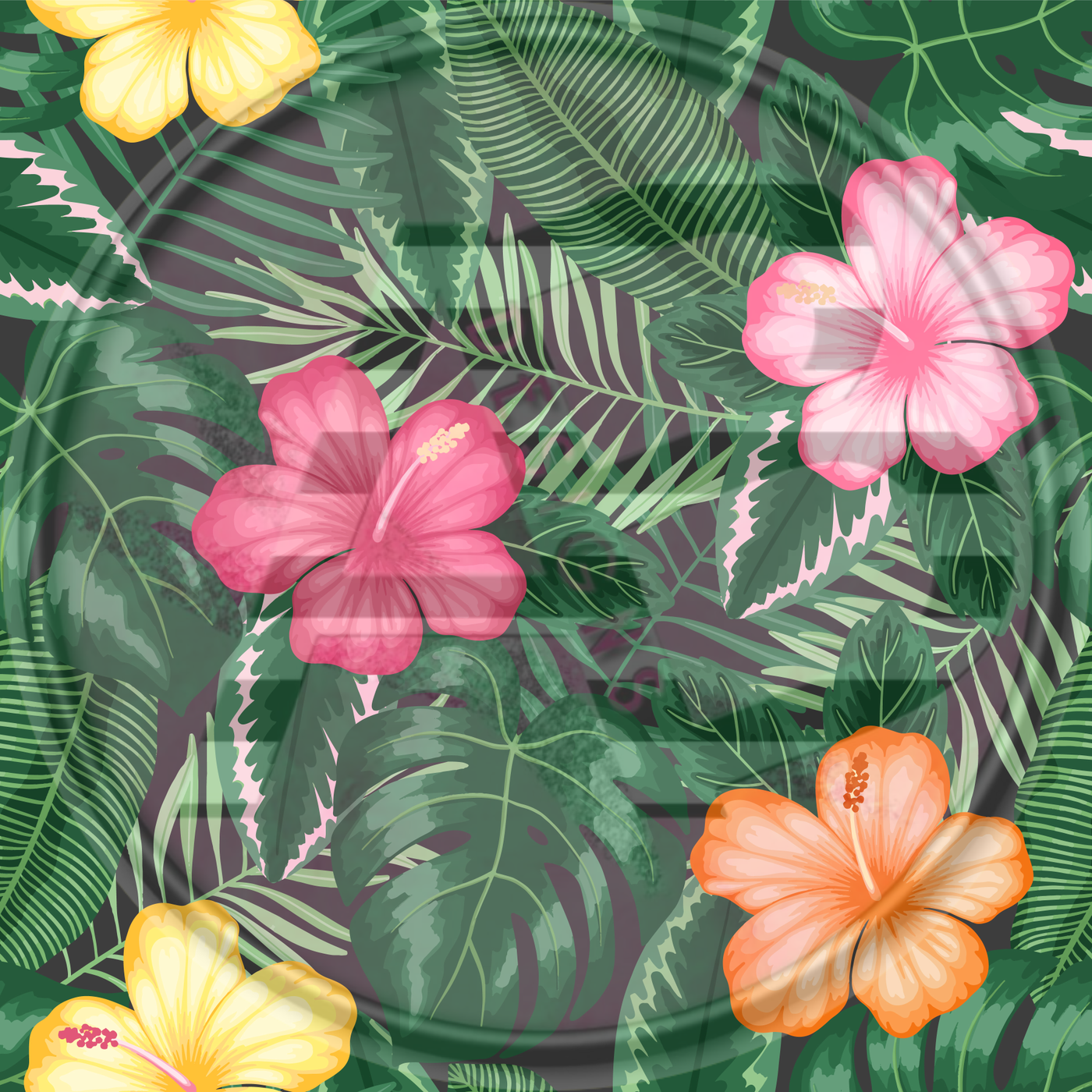 Adhesive Patterned Vinyl - Tropical Exotic Floral 35