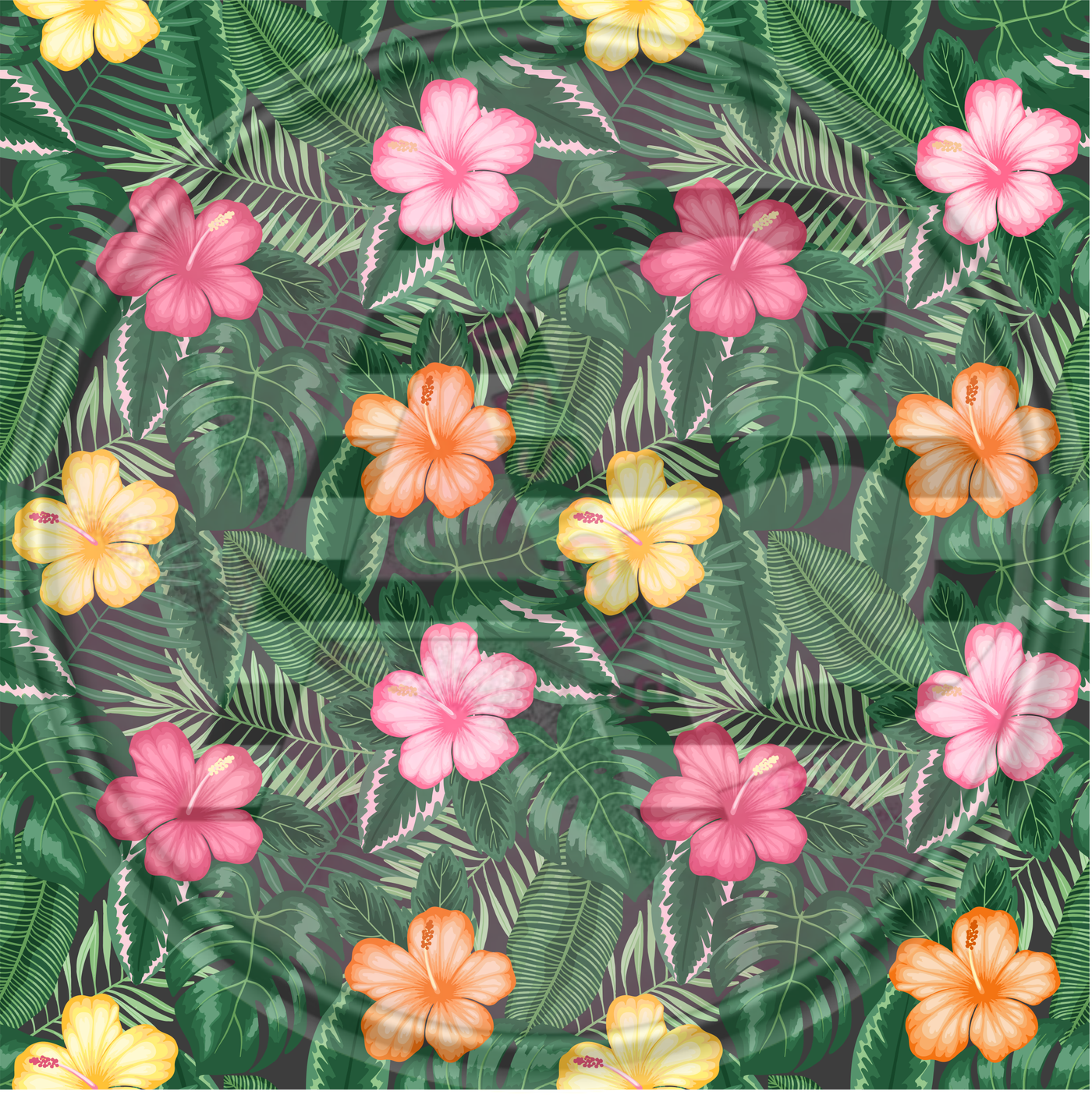 Adhesive Patterned Vinyl - Tropical Exotic Floral 36