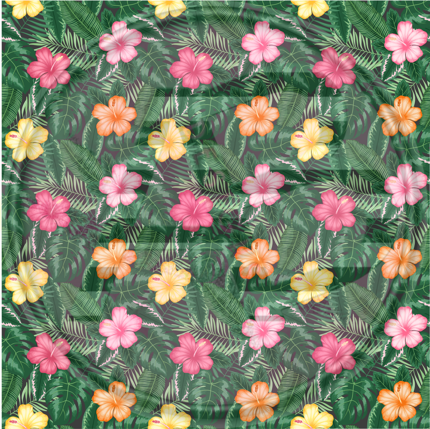Adhesive Patterned Vinyl - Tropical Exotic Floral 36 SMALLER