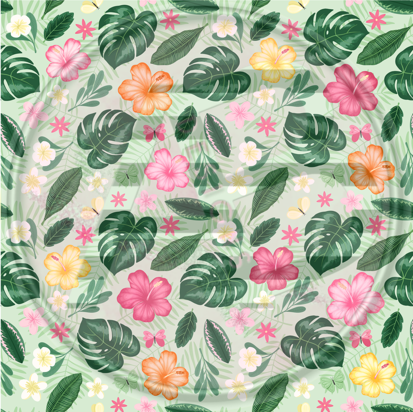 Adhesive Patterned Vinyl - Tropical Exotic Floral 39