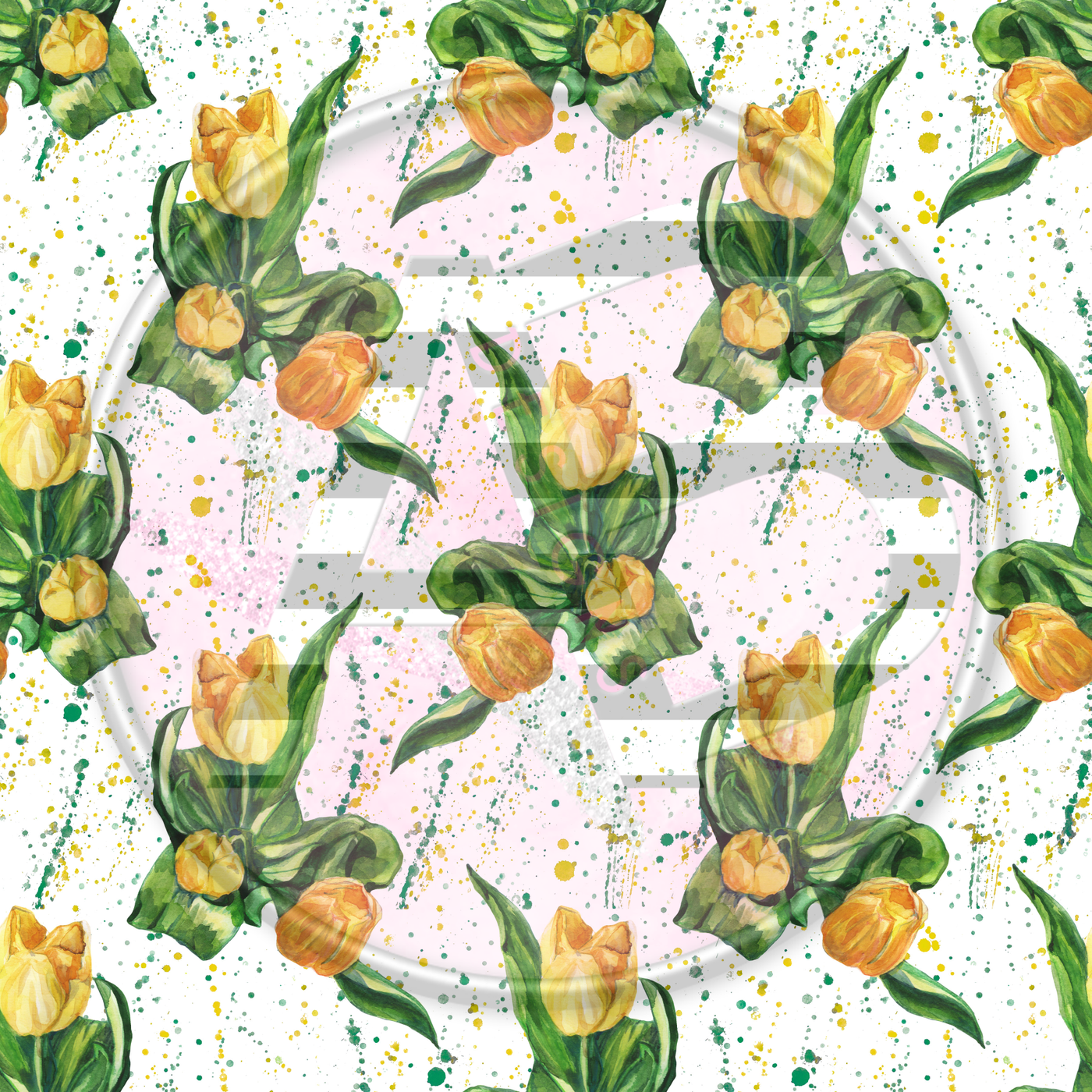 Adhesive Patterned Vinyl - Tulips 01