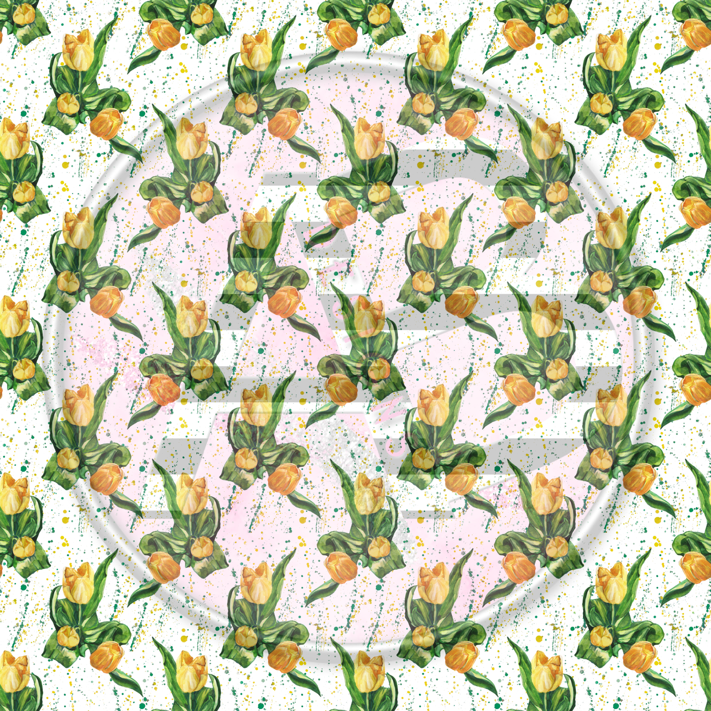 Adhesive Patterned Vinyl - Tulips 01 Smaller