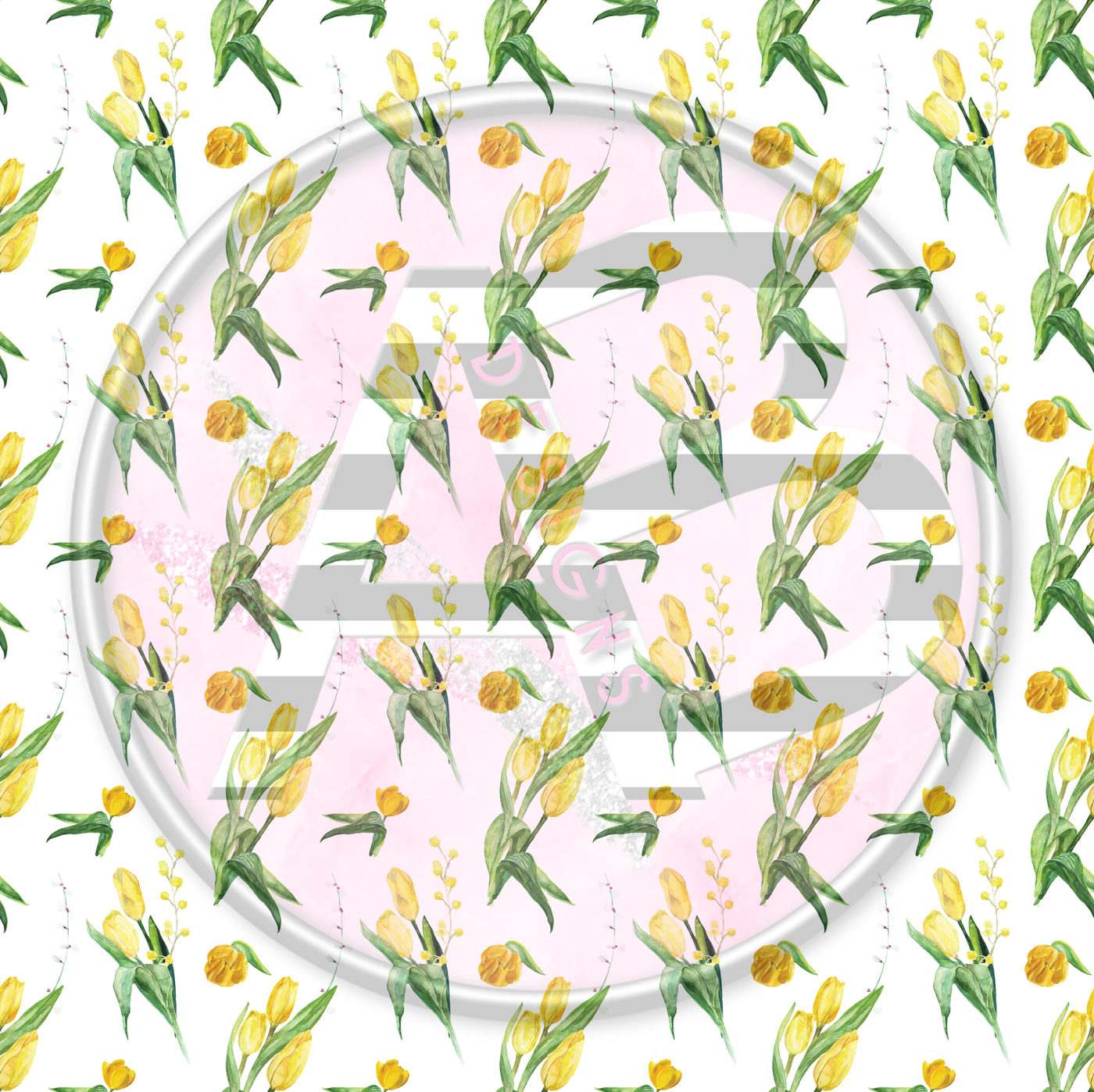Adhesive Patterned Vinyl - Tulips 04 Smaller