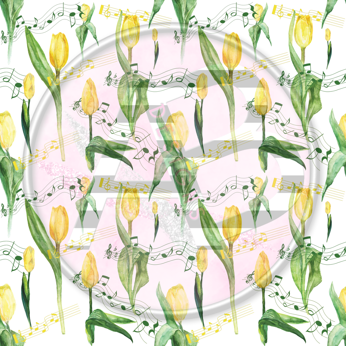 Adhesive Patterned Vinyl - Tulips 12