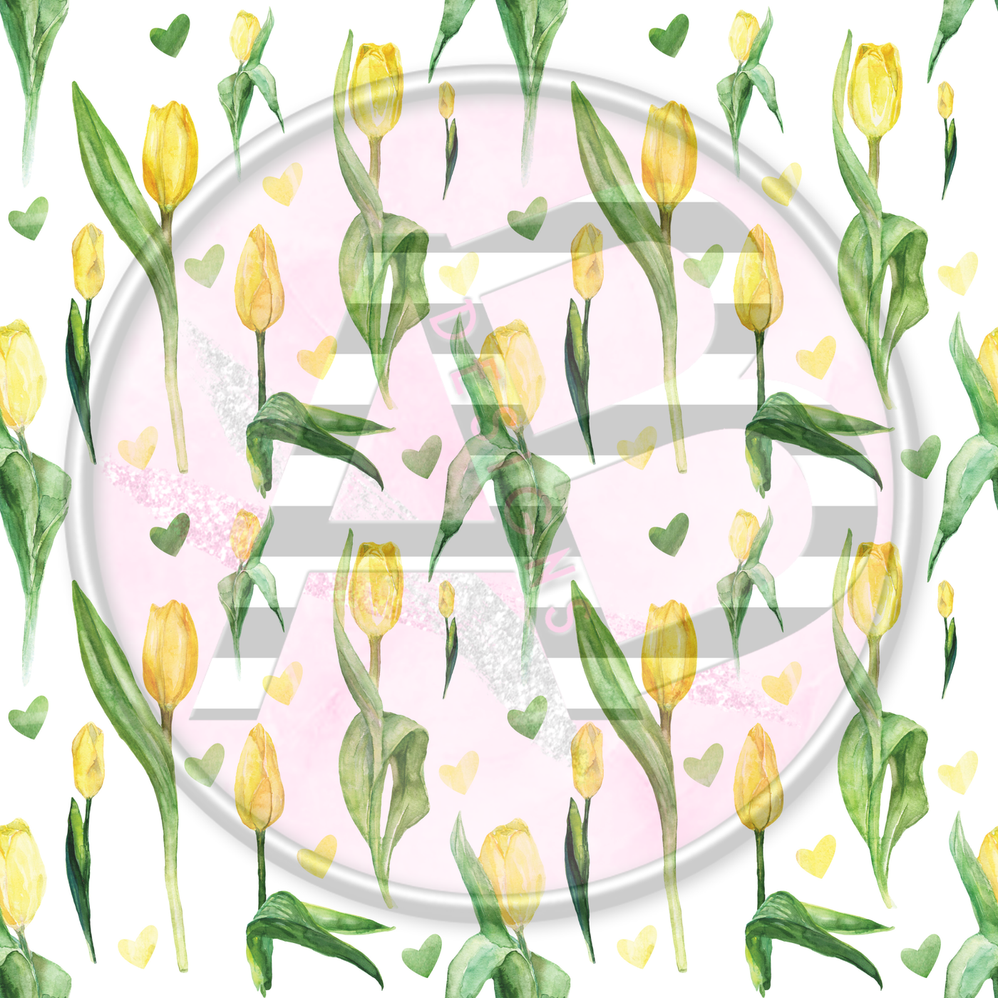 Adhesive Patterned Vinyl - Tulips 13