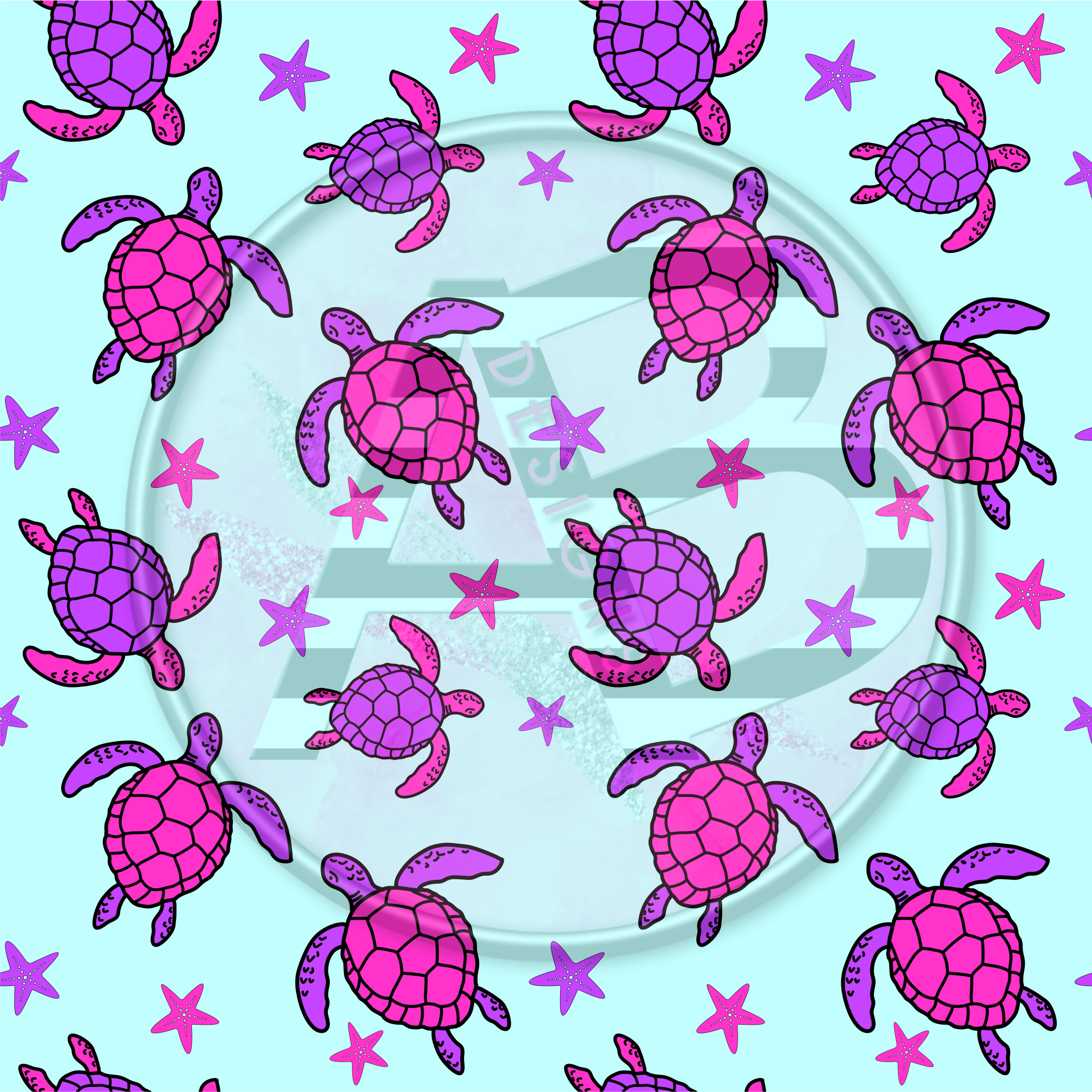 Adhesive Patterned Vinyl - Turtle 02 – AB Designs, Co.