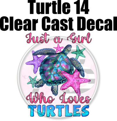 Turtle 14 - Clear Cast Decal