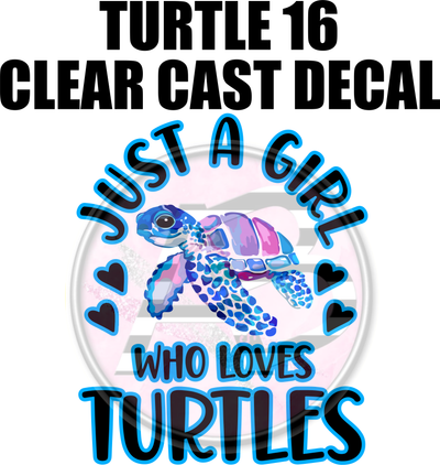 Turtle 16 - Clear Cast Decal