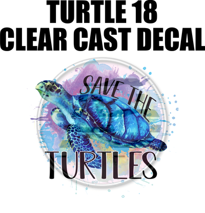 Turtle 18 - Clear Cast Decal