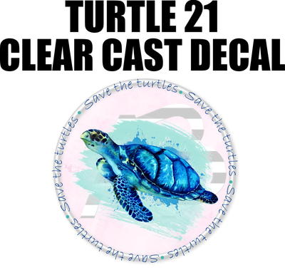 Turtle 21 - Clear Cast Decal
