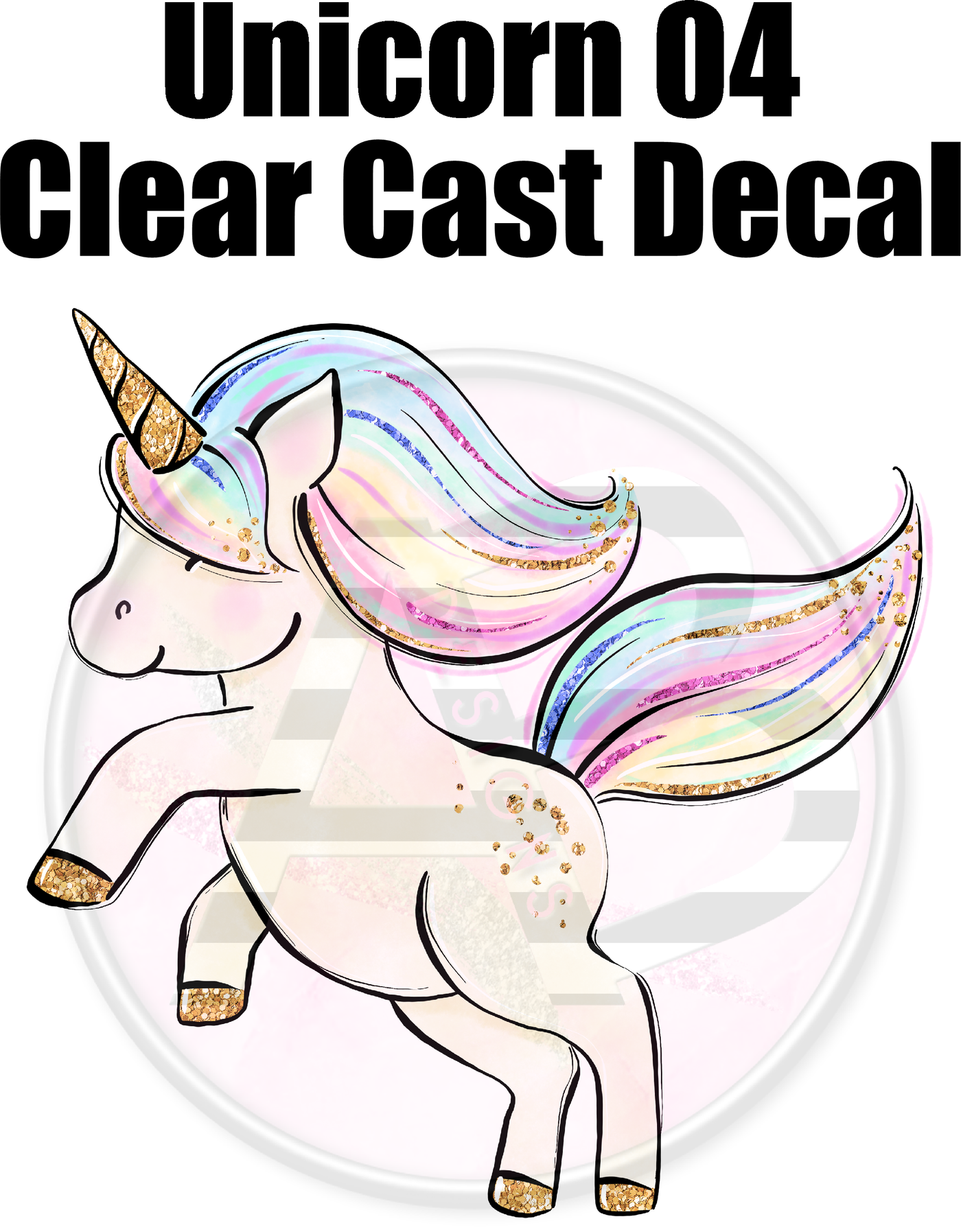 Unicorn 04 - Clear Cast Decal