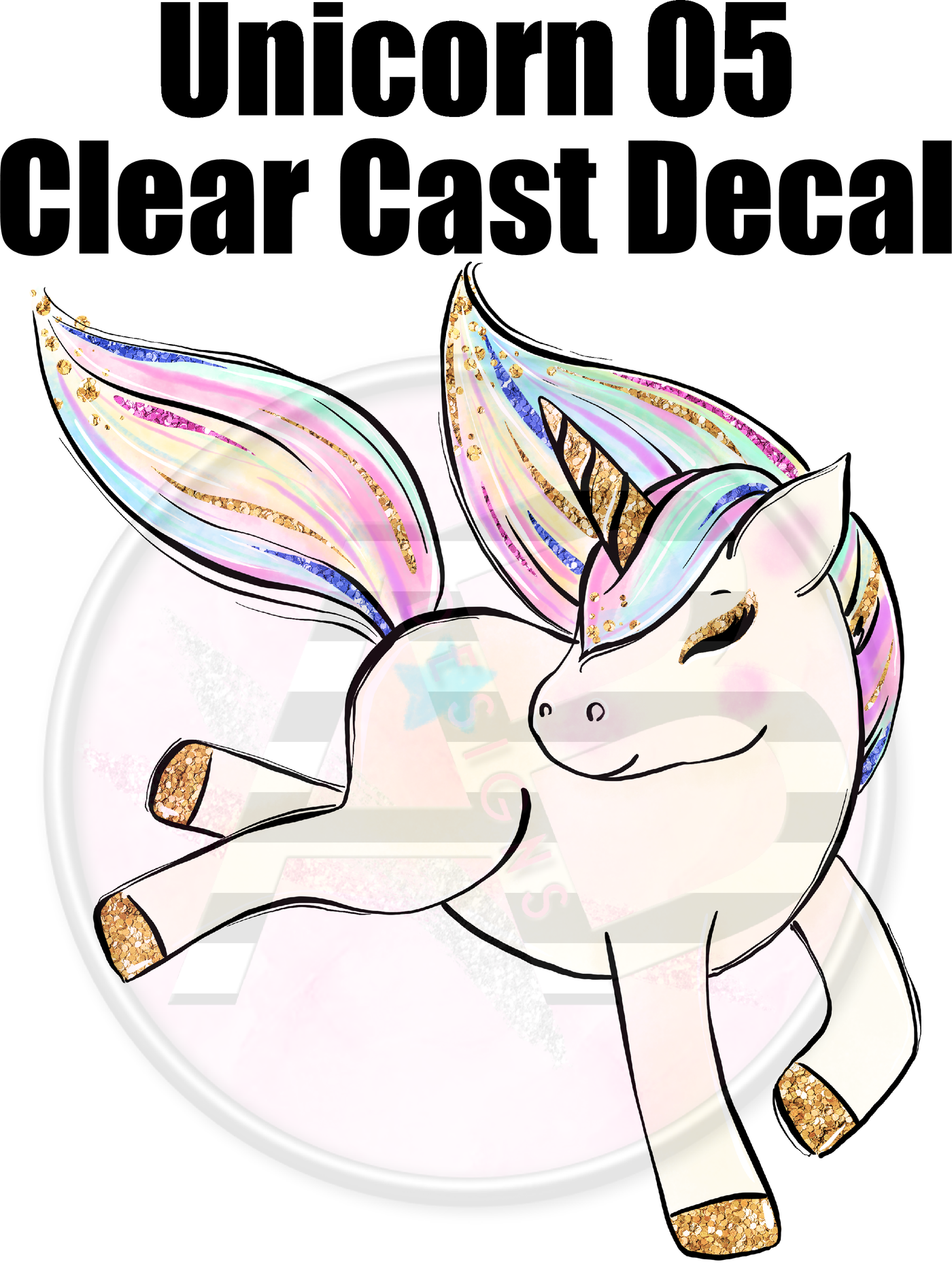 Unicorn 05 - Clear Cast Decal