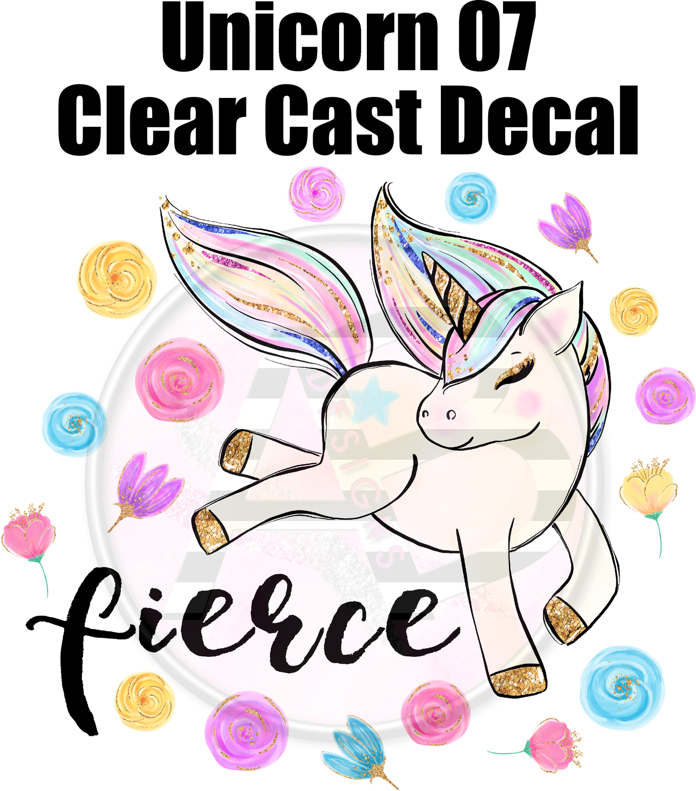 Unicorn 07 - Clear Cast Decal
