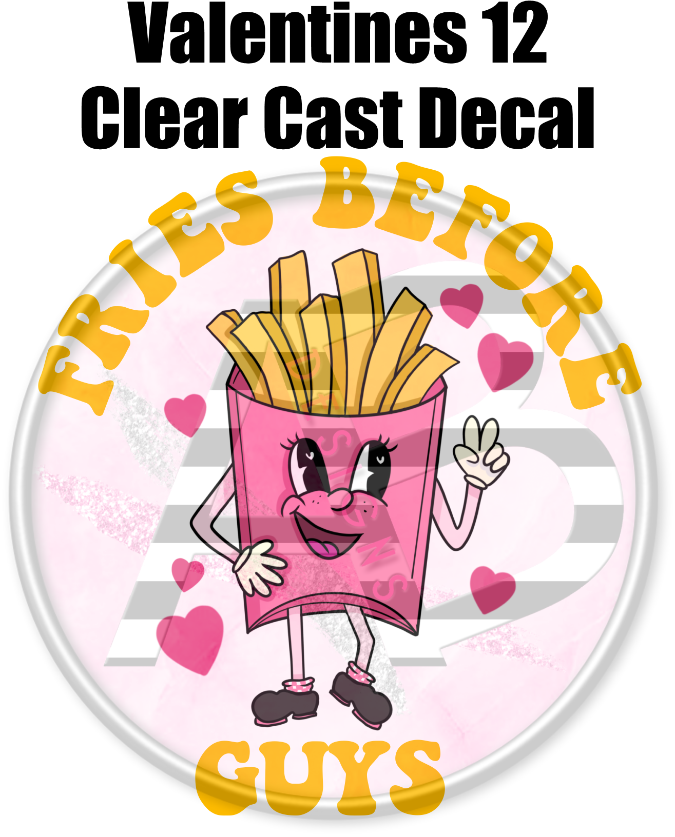 Valentines 12 - Clear Cast Decal