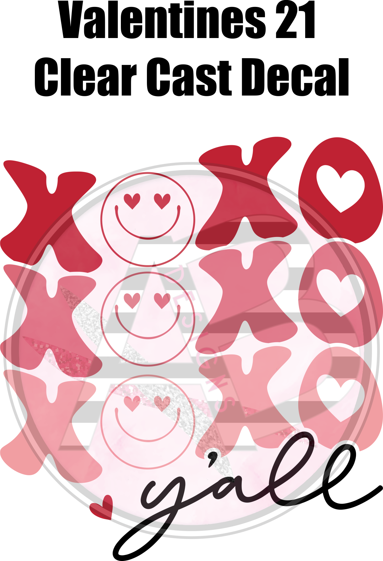 Valentines 21 - Clear Cast Decal