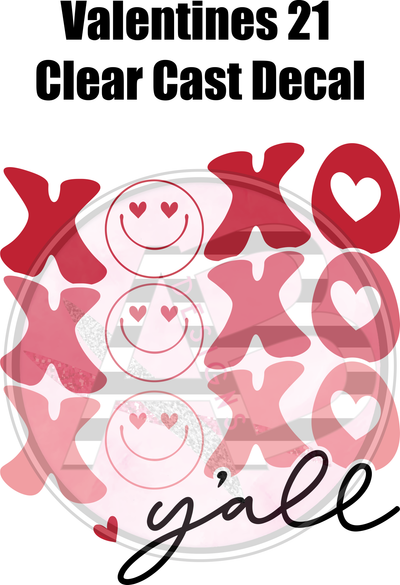 Valentines 21 - Clear Cast Decal
