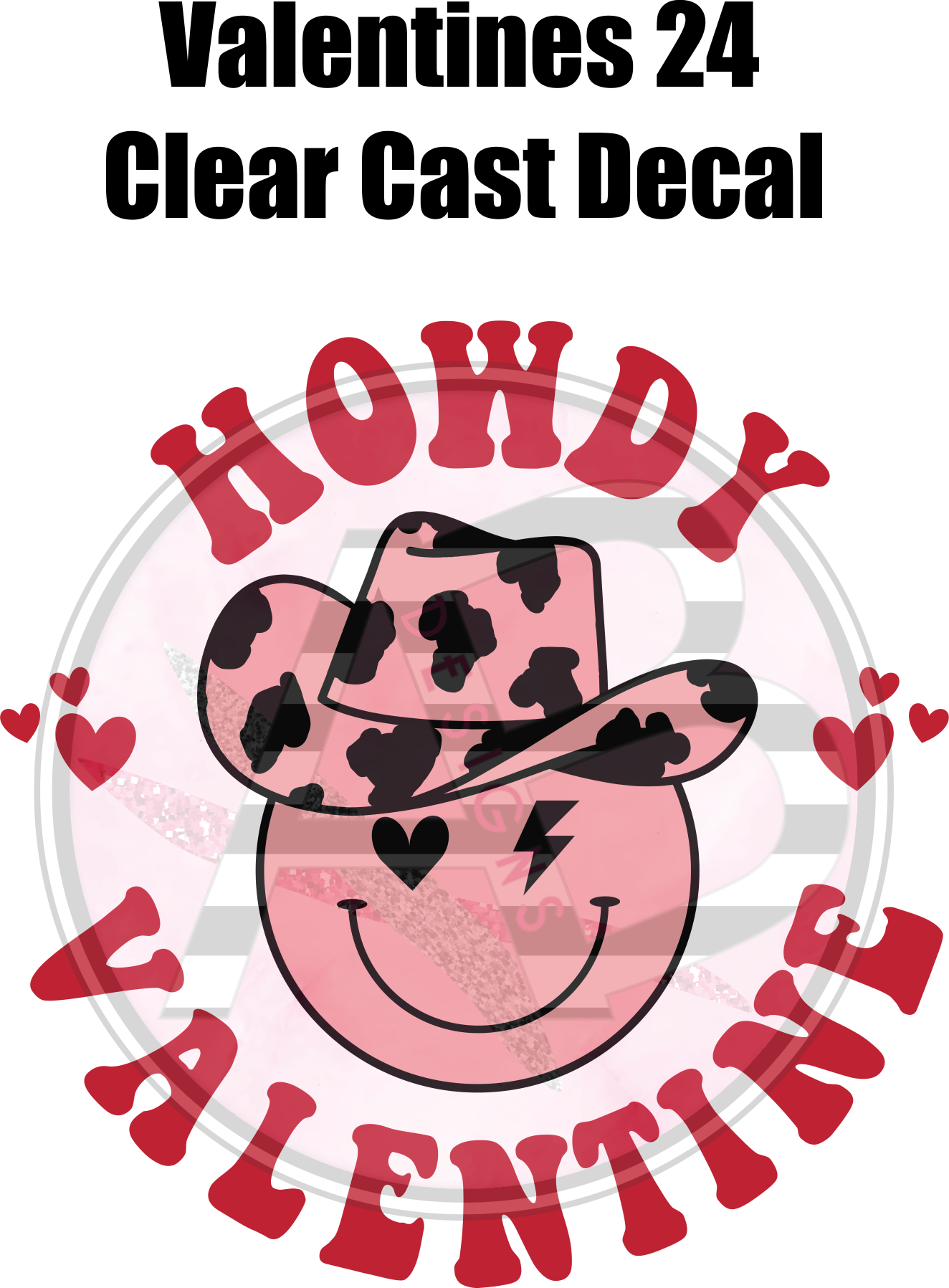 Valentines 24 - Clear Cast Decal
