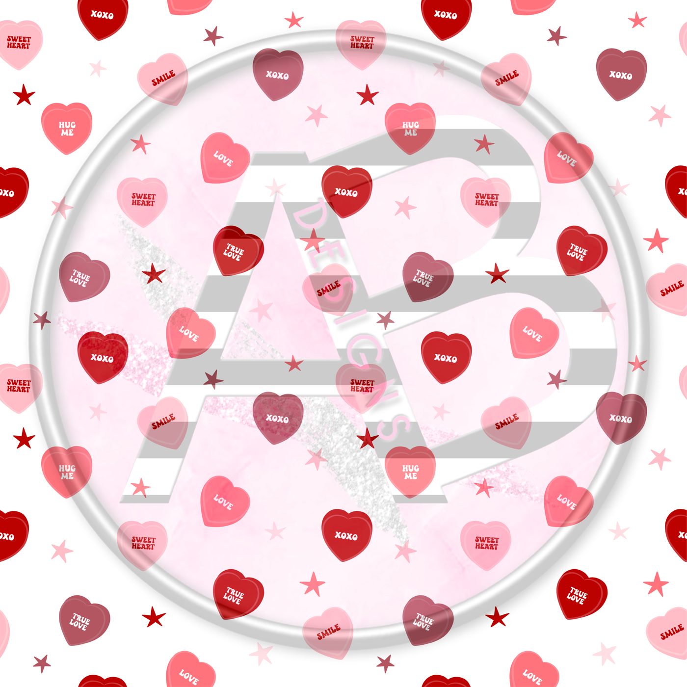 Adhesive Patterned Vinyl - Valentines 26