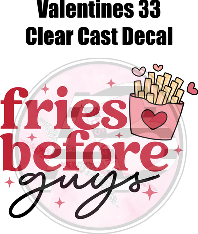 Valentines 33 - Clear Cast Decal