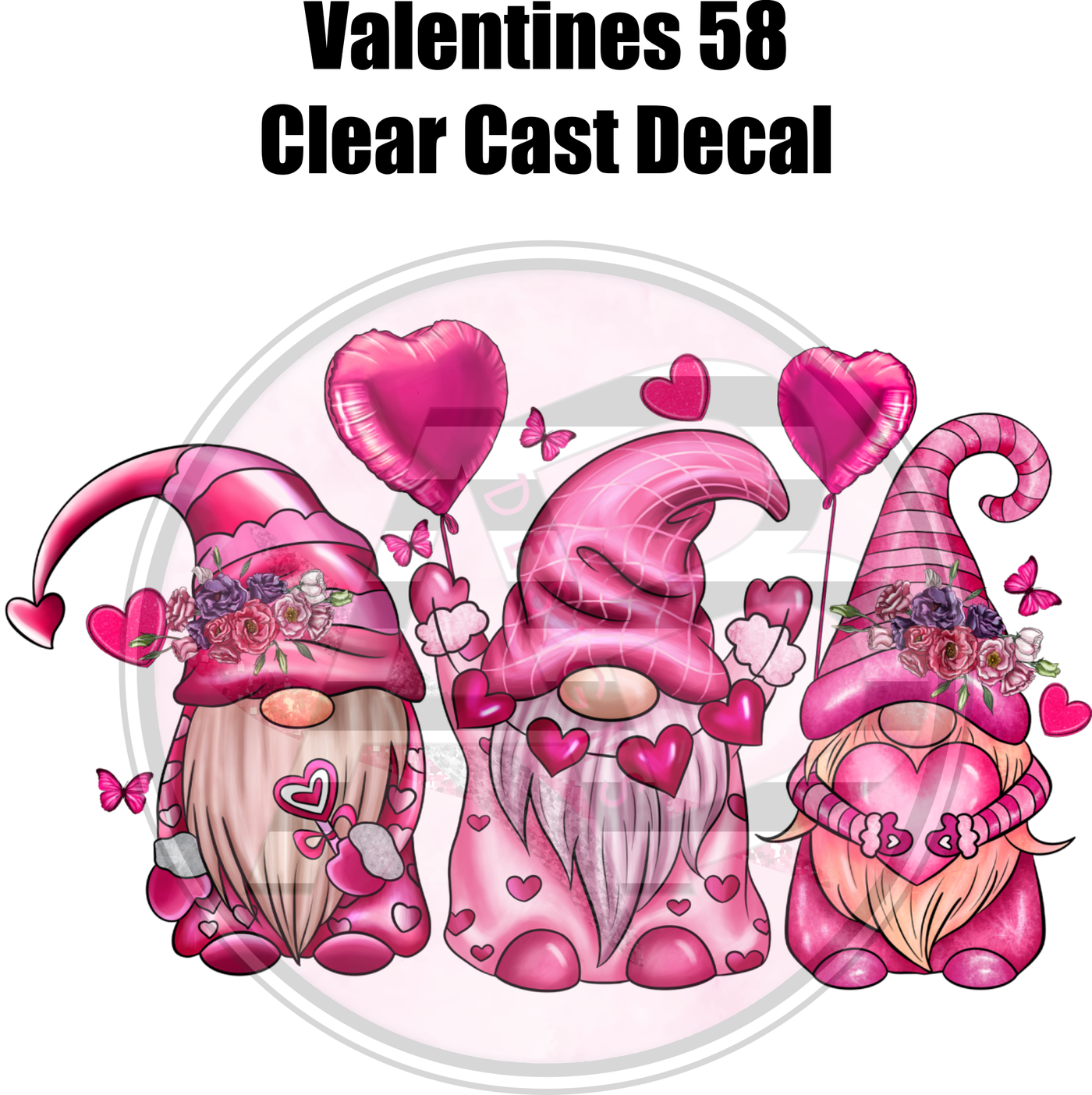 Valentines 58 - Clear Cast Decal