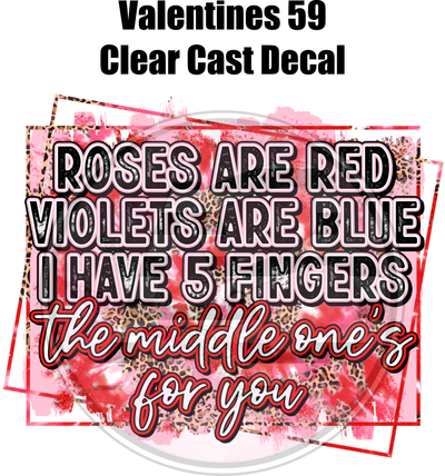 Valentines 59 - Clear Cast Decal