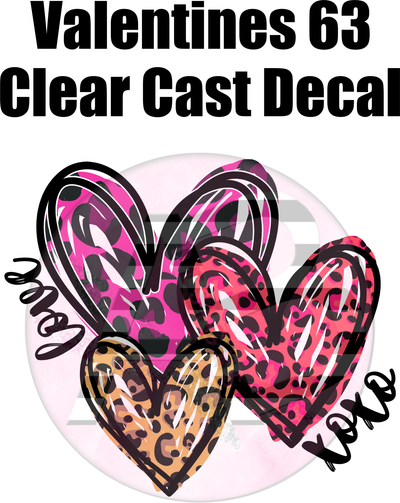 Valentines 63 - Clear Cast Decal