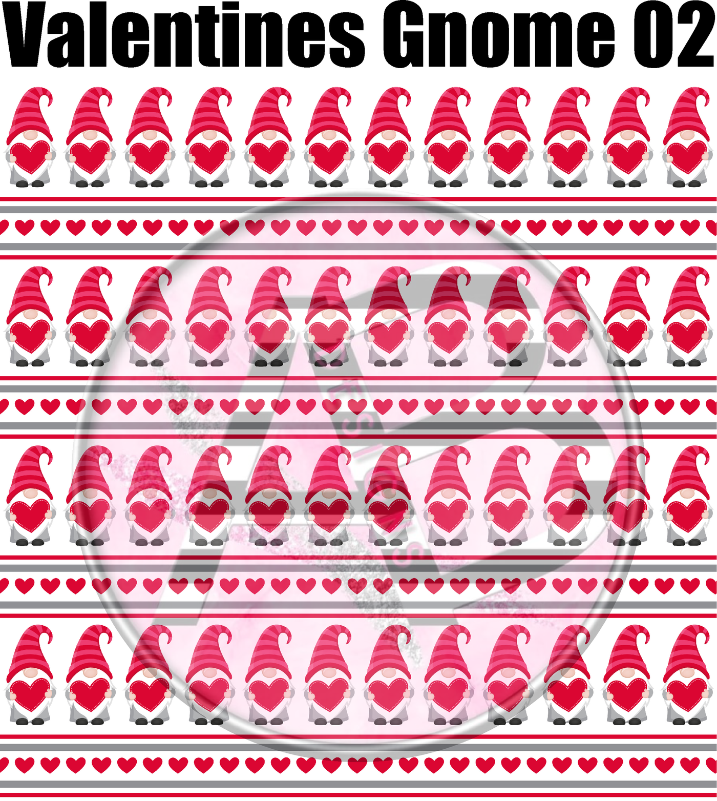 Adhesive Patterned Vinyl - Valentines Gnome 2