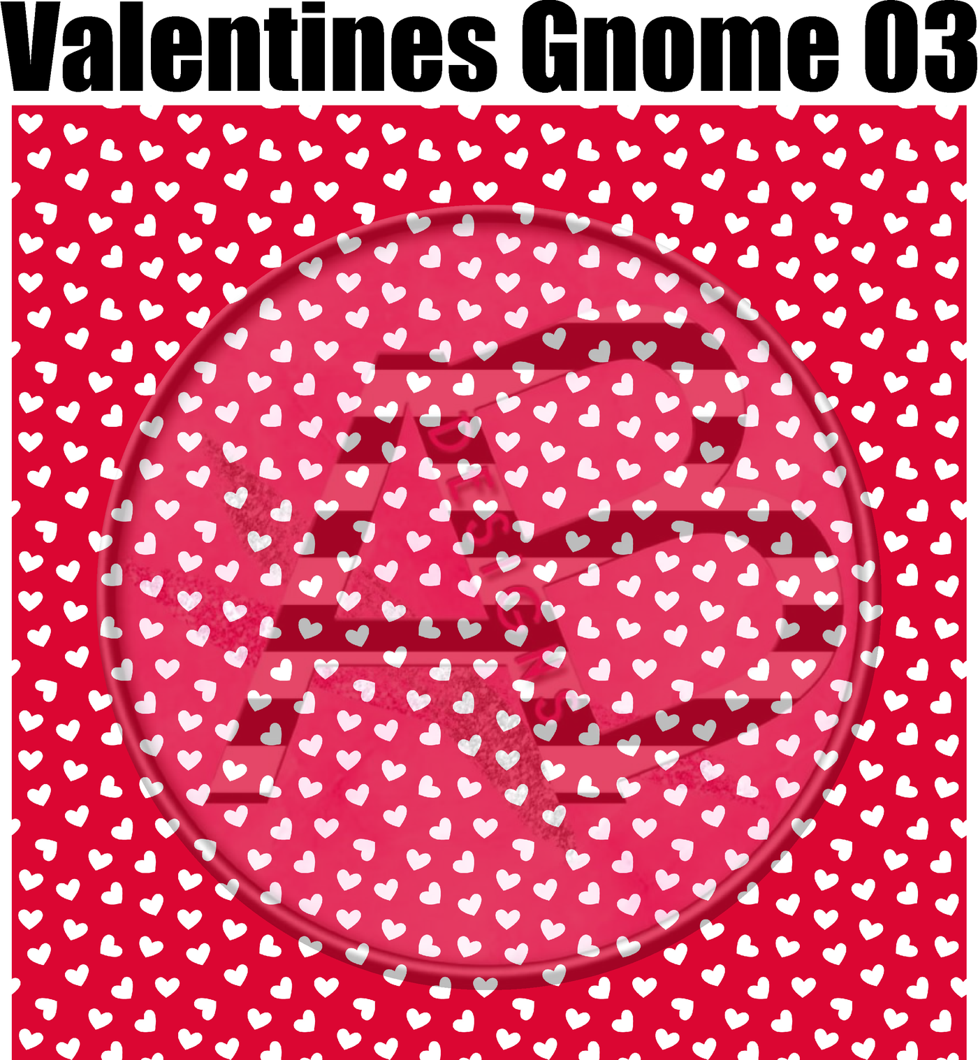 Adhesive Patterned Vinyl - Valentines Gnome 3