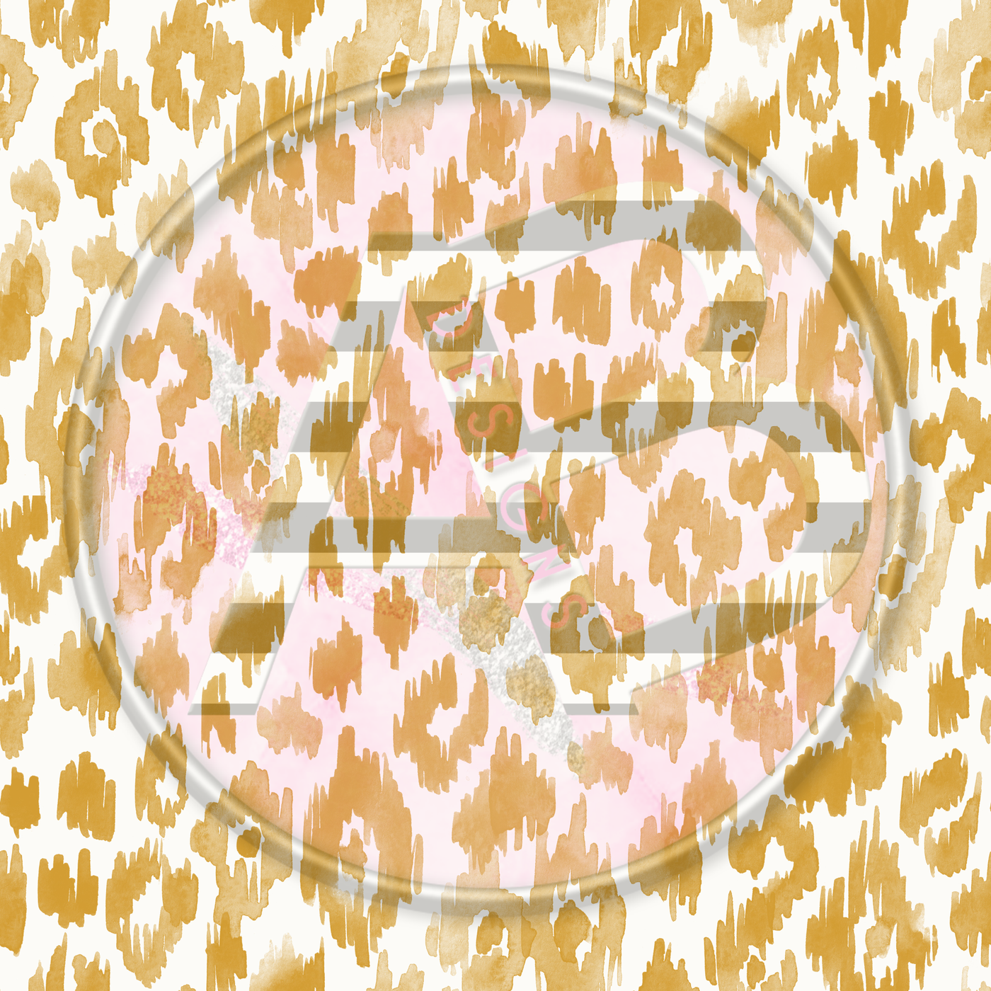 Adhesive Patterned Vinyl - Watercolor Animal Print 02