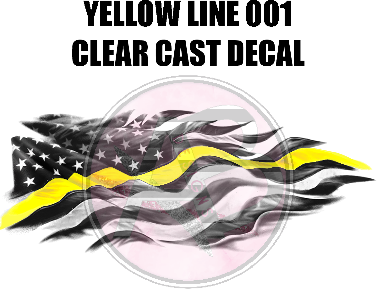 Yellow Line 01 - Clear Cast Decal