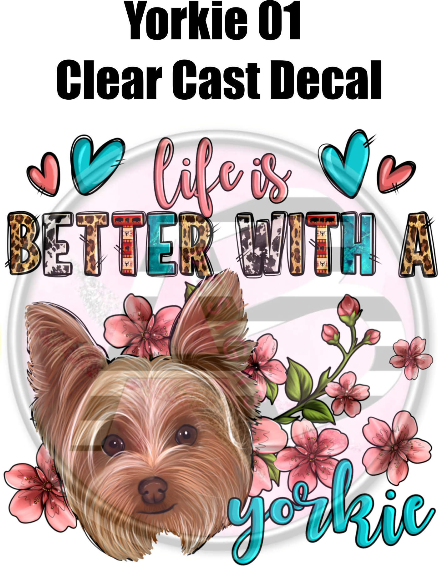 Yorkie 01 - Clear Cast Decal