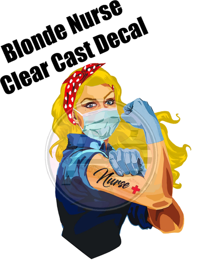 Blonde Nurse - Clear Cast Decal
