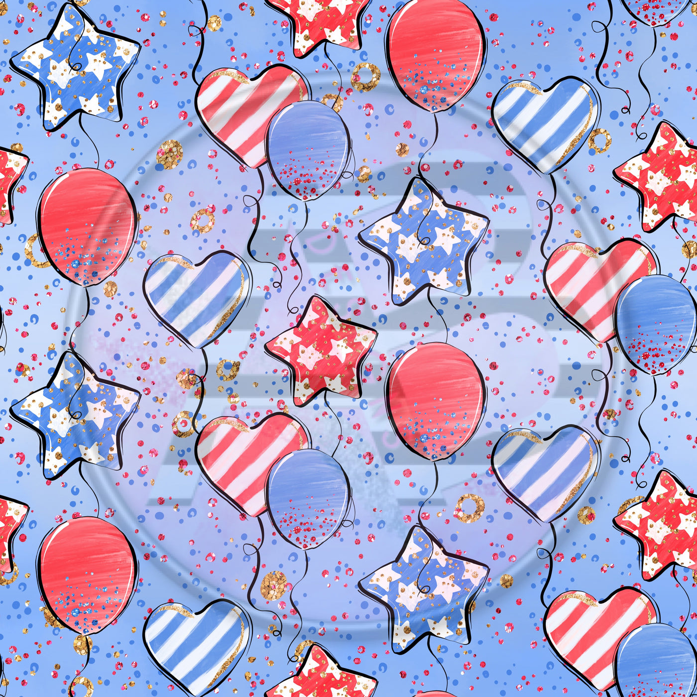 Adhesive Patterned Vinyl - Patriotic 1006