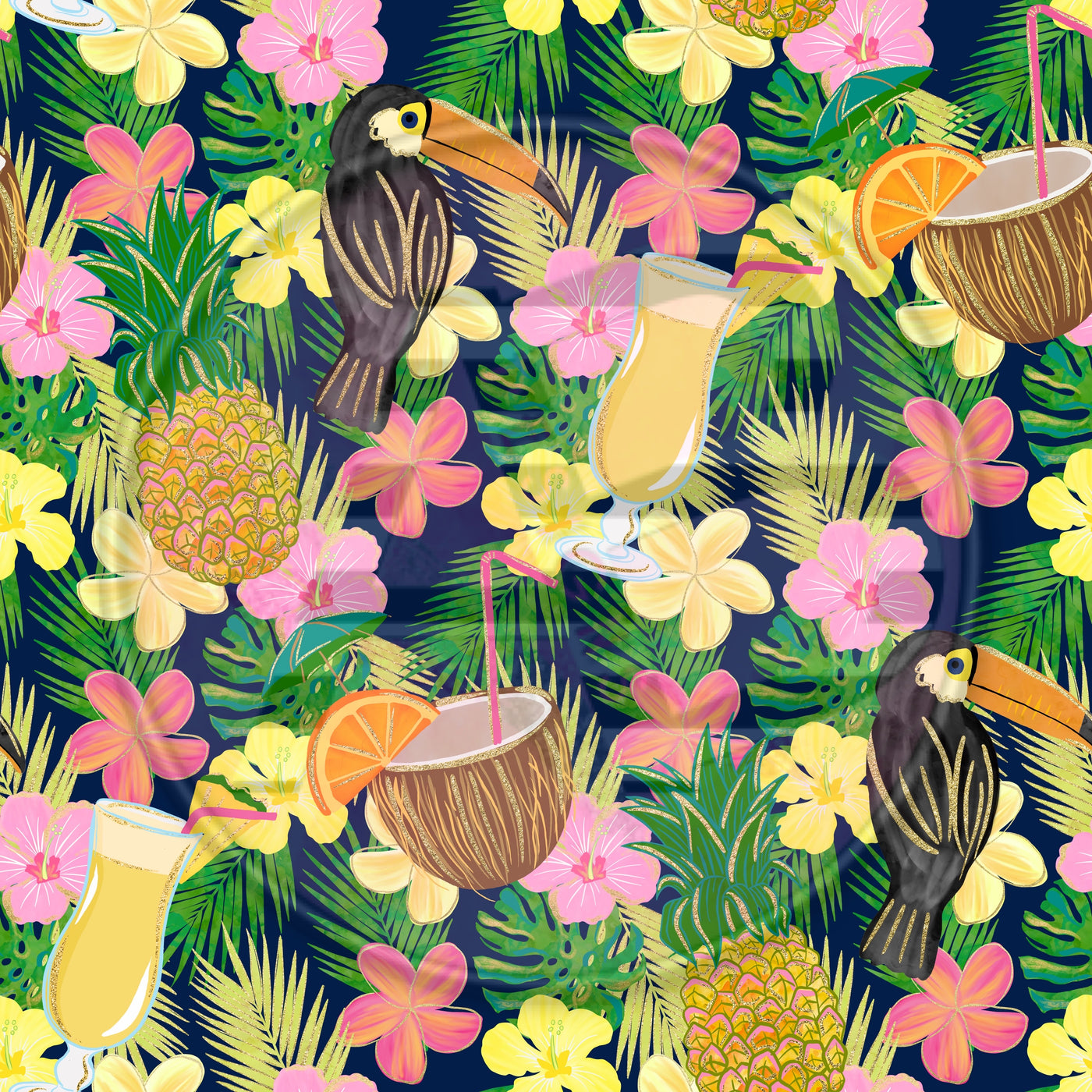 Adhesive Patterned Vinyl - Tropical 924
