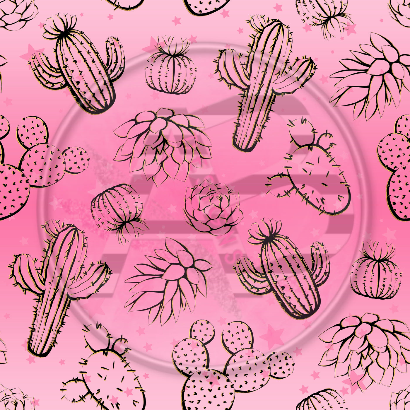 Adhesive Patterned Vinyl - Cactus 179