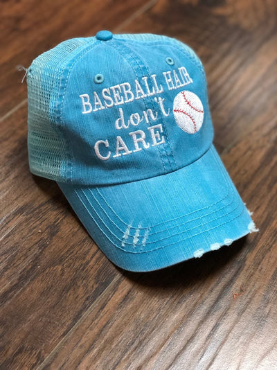 Baseball Hair Don't Care Hat