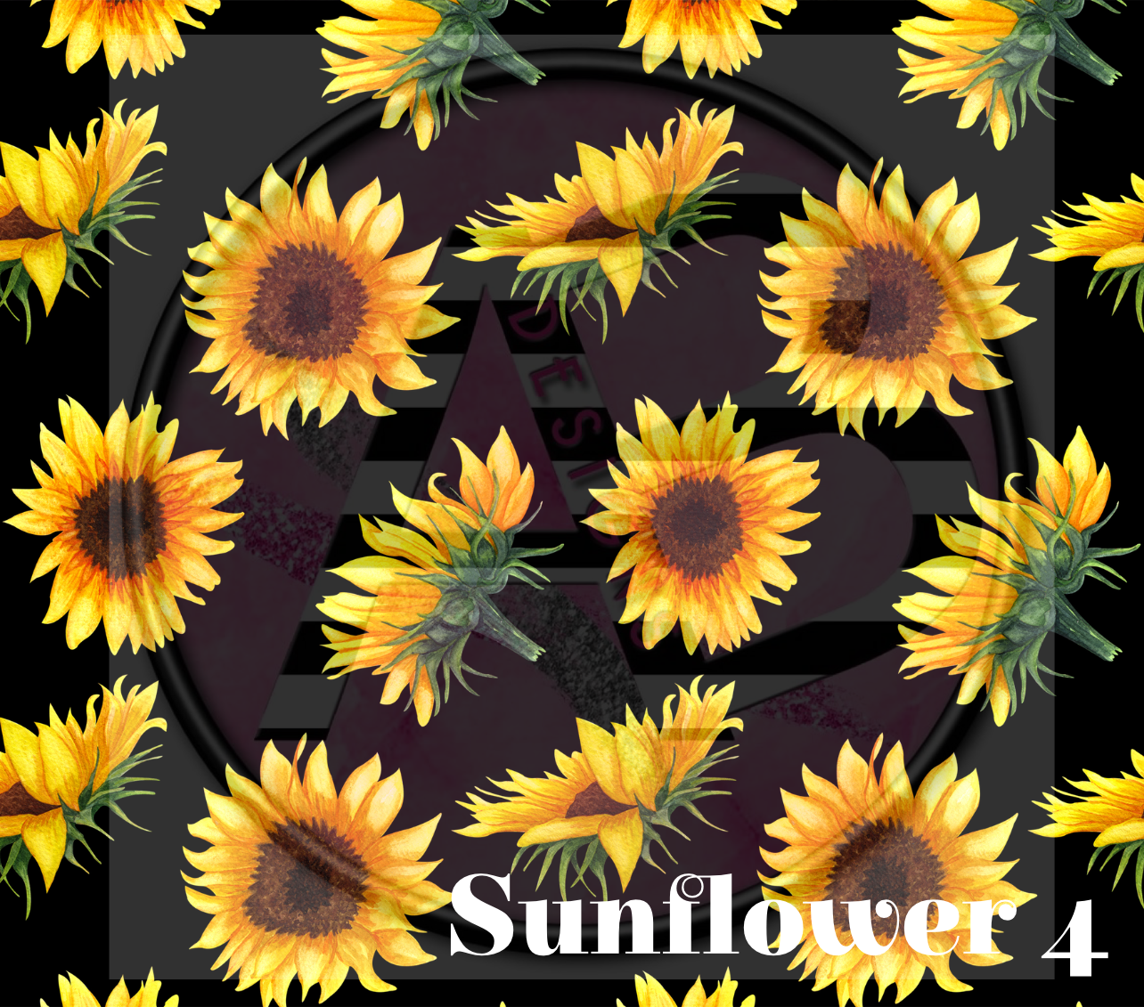 Adhesive Patterned Vinyl - Sunflower 4