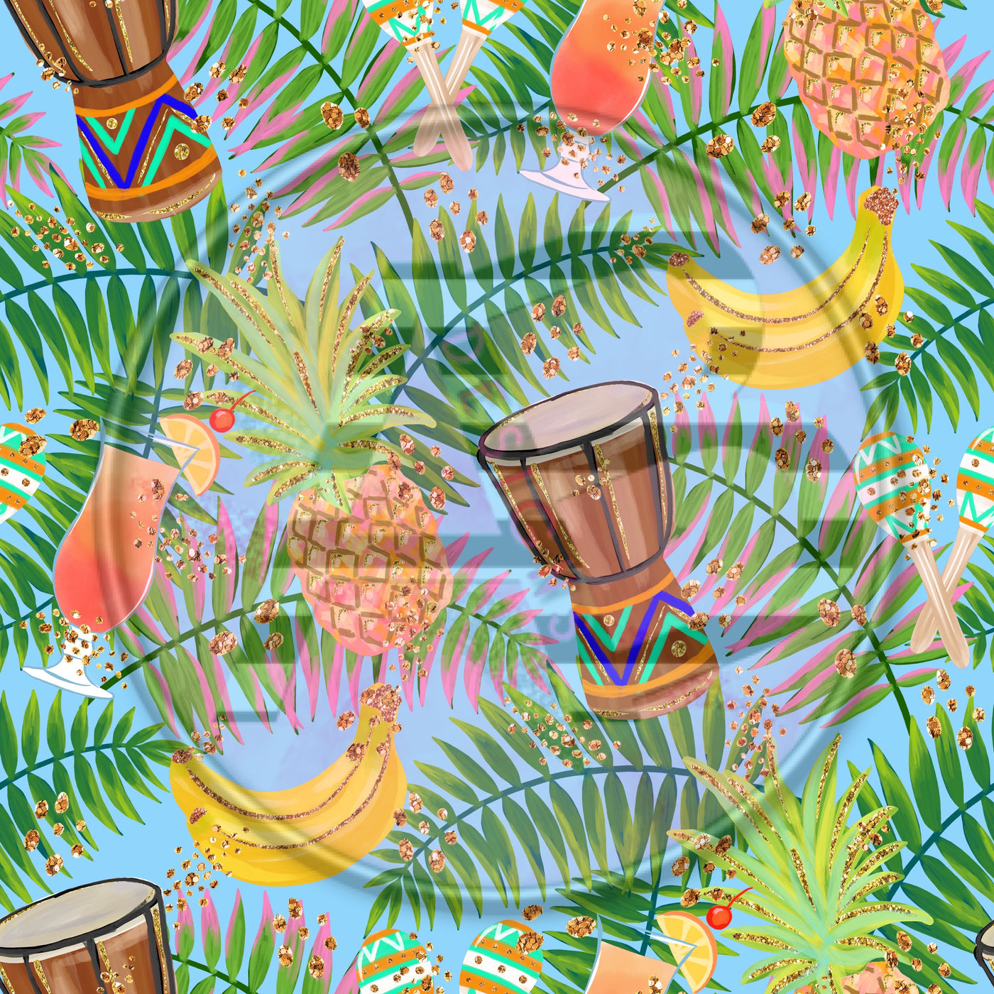 Adhesive Patterned Vinyl - Tropical 206