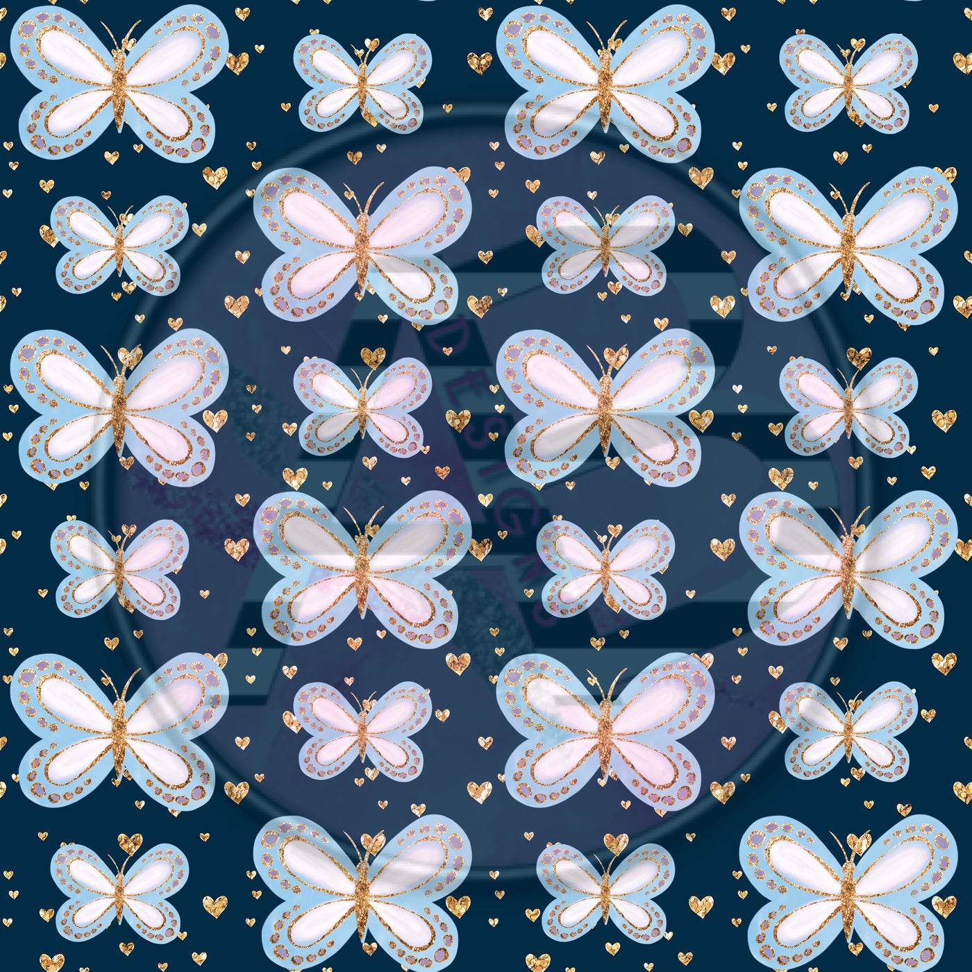 Adhesive Patterned Vinyl - Butterfly 130