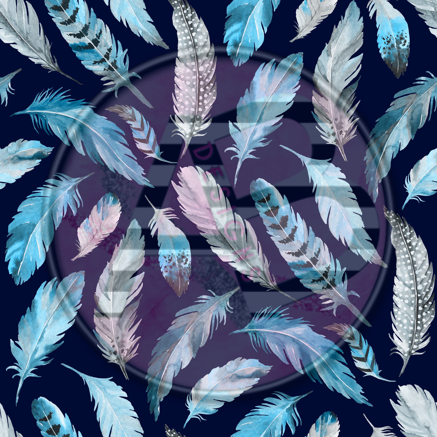 Adhesive Patterned Vinyl - Feathers 277