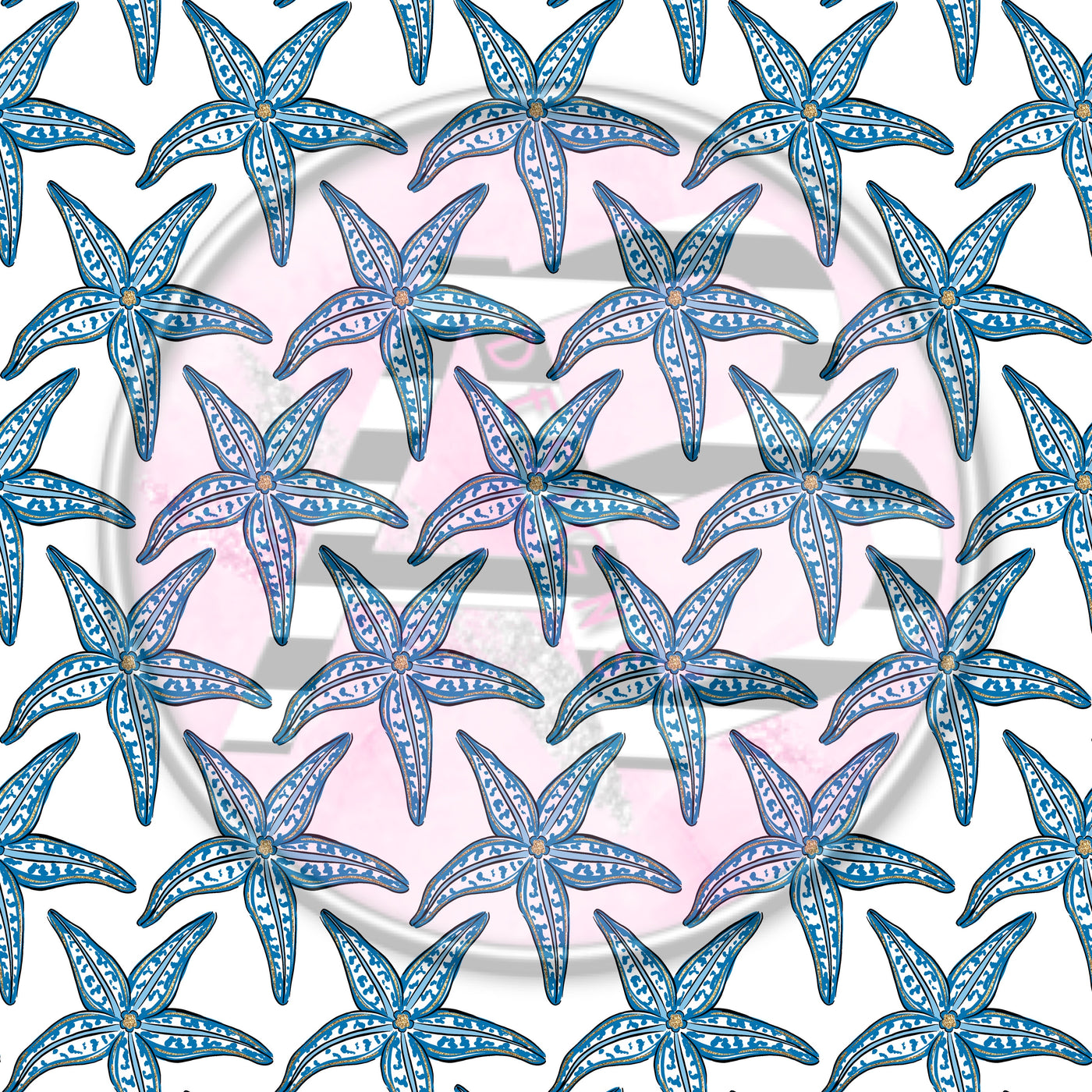 Adhesive Patterned Vinyl - Starfish 2159