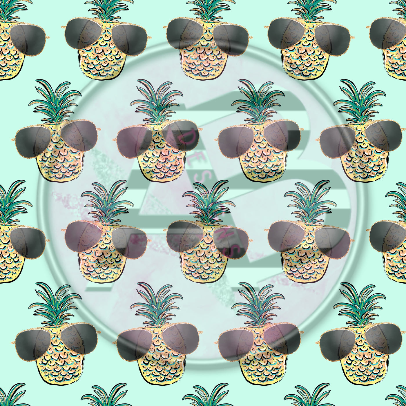 Adhesive Patterned Vinyl - Pineapple 1980