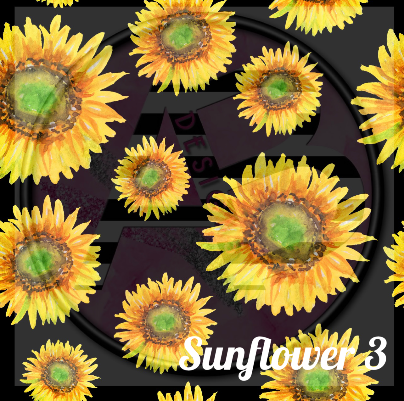 Adhesive Patterned Vinyl - Sunflower 3