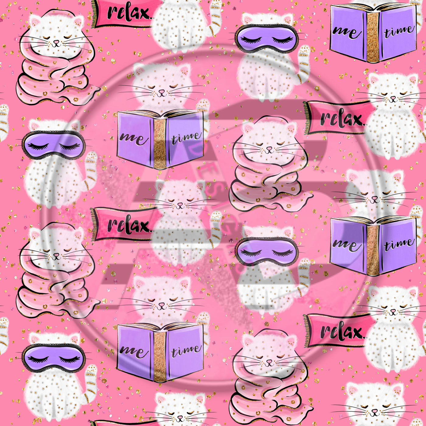 Adhesive Patterned Vinyl - Cats 1564